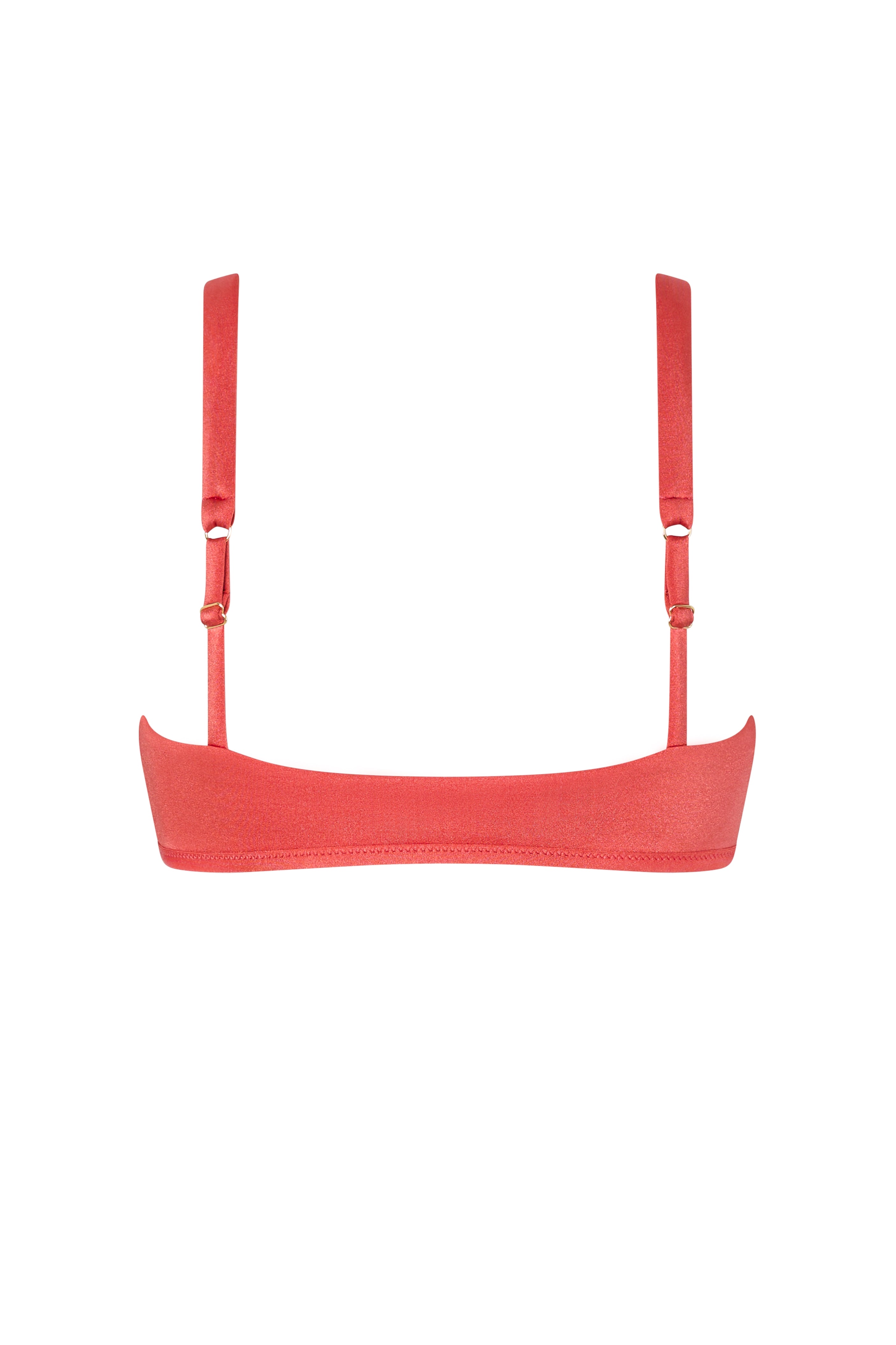 Rear view of the Orange Soda ERY bikini top with minimalist back and adjustable fit