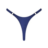 Back view of ROSY bottom in Dark Night, Brazilian cut with adjustable side ties.