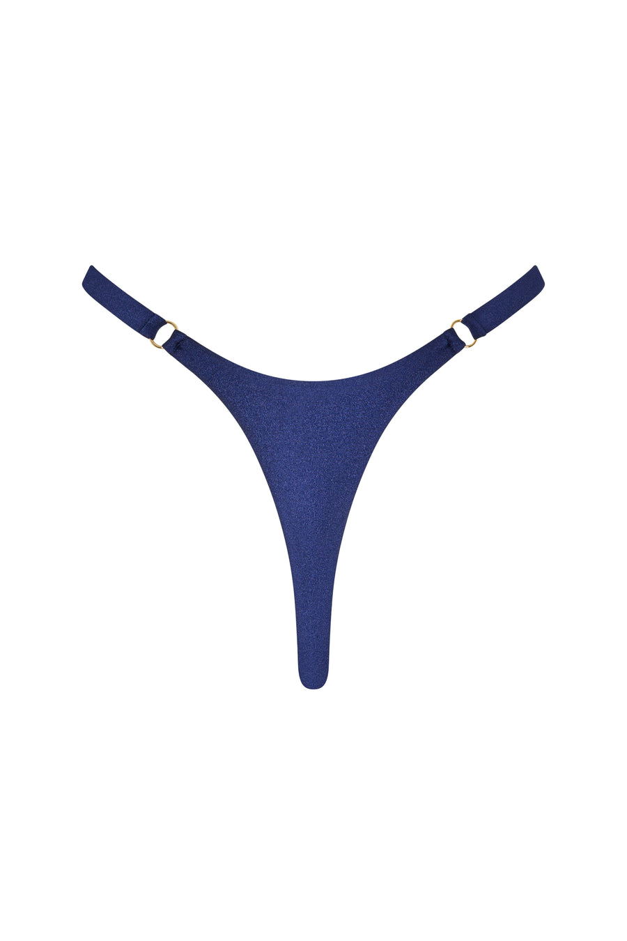 Back view of ROSY bottom in Dark Night, Brazilian cut with adjustable side ties.