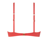 Back view of the VALERIA balconette top in Orange Soda, showing the gold clasp and structured design.