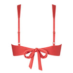 Back view of the KIKKA bikini top in Orange Soda, featuring adjustable straps and a soft bow tie closure.