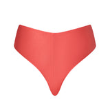 Back view of the KIKKA bikini bottom in Orange Soda, seamless and cheeky with side-tie details.
