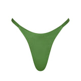 ERY bikini bottom in Green, featuring a natural earthy tone and Brazilian cut for a flattering and comfortable fit.