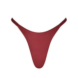 ERY bikini bottom in Marron with a Brazilian cut, offering a warm, earthy tone and a flattering, seamless fit.