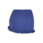 swim skirt in Dark Night, back view showing high-quality finish and soft lines.
